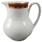 Milchkännchen Seltmann Weiden Vohenstrauß rot gold Rand gebraucht - sehr gut