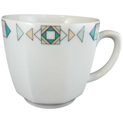 Kaffeetasse mit Untertasse & 2tlg Seltmann Weiden Octa Abstrakt grün