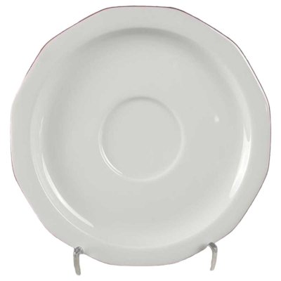 Untertasse für Kaffee 15,2 cm Thomas Porzellan Festival Luzern roter Rand Rot gebraucht - gut