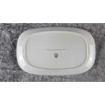 Servierplatte Fleischplatte Steakplatte 31,5x20 cm Arzberg Donau Dekor grüne Kreise Grün gebraucht - akzeptabel