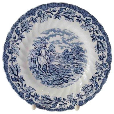 Kuchenteller Dessertteller Frühstücksteller 20,1 cm Myott Country Life Blau gebraucht - gut