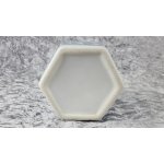 Deckeldose 6-Eckig 10,8 H 17 cm Porzellan blau grün rote Blume