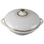 Ragoutterrine Servierschüssel Golddekor 1,3 L Mitterteich Form 650 Kreise gebraucht - gut