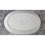 Servierplatte Fleischplatte Golddekor 35,1x23,6 cm Mitterteich Form 650 Kreise gebraucht - akzeptabel