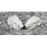 Hase Porzellan Dekofigur weiß liegend Set 2 tlg