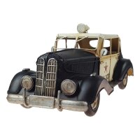 Blechmodell Blechauto Modellauto Polizeiwagen Schwarz-weiß