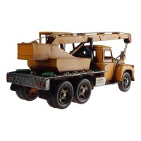 Blechmodell Blechauto Modellauto Nutzfahrzeug mobiler Kranwagen Eisen Antik-Stil