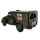 Blechmodell Blechauto Modellauto Militär-Krankenwagen Grün