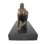 Bronzeskulptur Bronzefigur knieende Frau