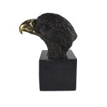 Bronzeskulptur Bronzefigur Vogel Adlerkopf Klein Art-Deco-Stil