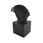 Bronzeskulptur Bronzefigur Vogel Adlerkopf Klein Art-Deco-Stil