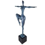 Bronzeskulptur Bronzefigur grün patiniert Patina...