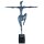 Bronzeskulptur Bronzefigur grün patiniert Patina Frau Abstrakt-Stil