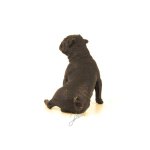 Bronzeskulptur Bronzefigur Statue Tier Hund Mops L 10 Art-Deco-Stil H 8,5 cm