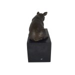 Bronzeskulptur Bronzefigur Schwein Art-Deco-Stil