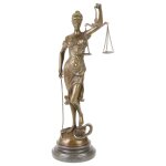 Bronzeskulptur Bronzefigur Justitia Richterin Recht...