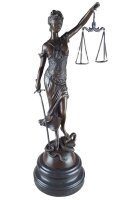 Bronzeskulptur Bronzefigur Justitia Richterin Recht...