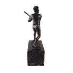 Bronzeskulptur Bronzefigur Sport Mann Tennisspieler Art-Deco-Stil