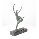 Bronzeskulptur Bronzefigur Frau Abstrakt-Stil