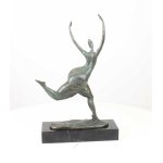 Bronzeskulptur Bronzefigur Frau Abstrakt-Stil