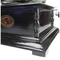 Trichtergrammophon vernickelt 4-eckig viereckig