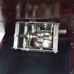 Grammophon eckig Messing-Montur