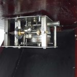 Grammophon eckig Messing-Montur