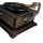 Grammophon eckig Messing-Montur