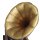 Grammophon eckig Messing-Montur