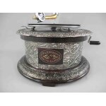 Grammophon rund Messing-Montur