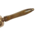 Schulglocke Messing Brüniert Holzgriff H 21x10 cm