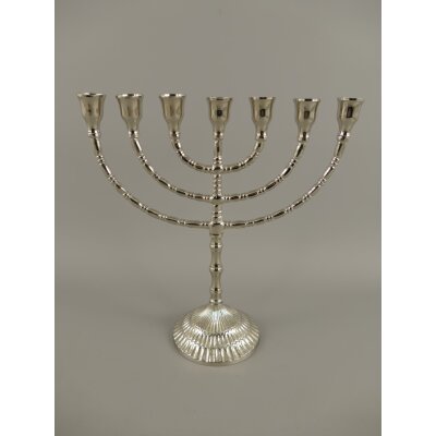 Kerzenleuchter Kerzenständer Kerzenhalter Davidleuchter Metall vernickelt #39725