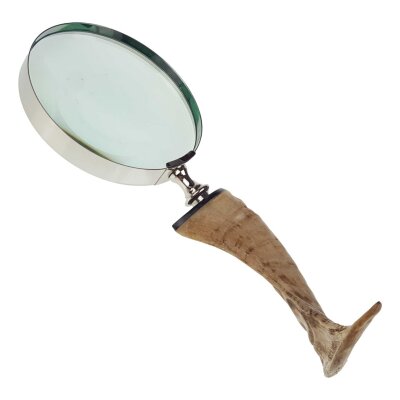 Leselupe Handlupe Vergrößerungsglas Glas vernickelt #39801
