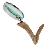 Leselupe Handlupe Vergrößerungsglas Glas vernickelt #39801