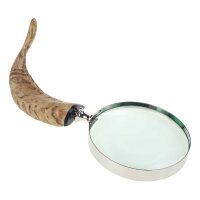 Leselupe Handlupe Vergrößerungsglas Glas vernickelt #39801