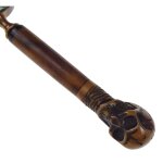 Leselupe Handlupe Vergrößerungsglas Messing brüniert D 10-L 29 cm