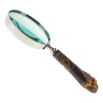 Leselupe Handlupe Vergrößerungsglas Glas vernickelt #39814