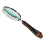 Leselupe Handlupe Vergrößerungsglas Glas vernickelt #39814