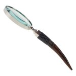 Leselupe Handlupe Vergrößerungsglas Bein Vernickelt D 5-L 17 cm