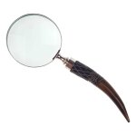 Leselupe Handlupe Vergrößerungsglas Bein Vernickelt D 5-L 17 cm