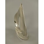 Figur Skulptur Vernickelt Segelboot H 30 cm