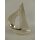 Figur Skulptur Vernickelt Segelboot H 30 cm