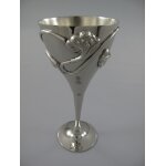 Vernickelt Weinbecher H 18 cm