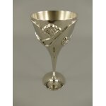 Vernickelt Weinbecher H 18 cm