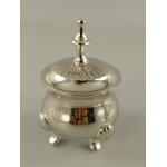 Milch & Zucker Mit Tablett Vernickelt 2cc H 8 cm