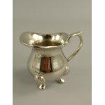 Milch & Zucker Mit Tablett Vernickelt 2cc H 8 cm
