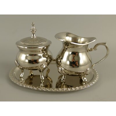 Milch & Zucker Set vernickelt