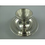 Eierhalter Hahn Aluminium vernickelt H 16x12 cm