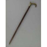Gehstock Wanderstock Spazierstock Flanierstock Holz Messing brüniert #40042