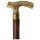 Gehstock Wanderstock Spazierstock Flanierstock Holz Messing poliert Baum